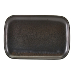 GENWARE TERRA PORCELAIN BLACK RECTANGULAR PLATE 13.6X9.3"