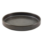 GENWARE TERRA PORCELAIN BLACK PRESENTATION PLATE 7"