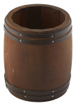 GENWARE MINIATURE DARK WOODEN BARREL 4.5"
