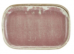 GENWARE TERRA PORCELAIN ROSE RECTANGULAR PLATE 11.4X7.7"