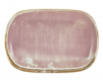 GENWARE TERRA PORCELAIN ROSE RECTANGULAR PLATE 9.4X6.5"