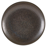 GENWARE TERRA PORCELAIN BLACK COUPE PLATE 9.8"