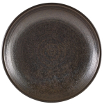 GENWARE TERRA PORCELAIN BLACK COUPE PLATE 11"
