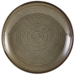 GENWARE TERRA PORCELAIN GREY COUPE PLATE 11"