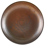 GENWARE TERRA PORCELAIN RUSTIC COPPER COUPE PLATE 11"