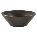 GENWARE TERRA PORCELAIN BLACK CONICAL BOWL 10.9OZ
