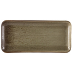 GENWARE TERRA PORCELAIN GREY RECTANGULAR PLATTER 10.6X4.9"