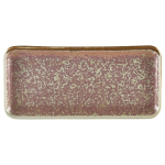 GENWARE TERRA PORCELAIN ROSE RECTANGULAR PLATTER 10.6X4.9"