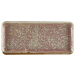 GENWARE TERRA PORCELAIN ROSE RECTANGULAR PLATTER 11.8X5.5"