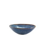 GENWARE TERRA PORCELAIN AQUA BLUE ORGANIC BOWL 31OZ