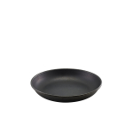 GENWARE BLACK VINTAGE STEEL COUPE PLATE 7.9"