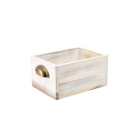 WHITE WASH ACACIA WOOD DISPLAY DRAWER 21.5 X 15 X 11CM