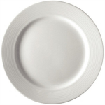 OLYMPIA LINEAR WIDE RIMMED PLATE WHITE 10" X12