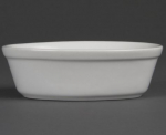 OLYMPIA WHITEWARE OVAL PIE BOWLS 161MM X6 DK807
