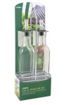 SQUARE OIL & VINEGAR SET WITH WIREWARE CASE