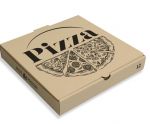 7" BROWN CORRUGATED PIZZA BOX