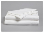 POLYCOTTON FLAT SHEET WHITE DOUBLE EASYCARE 228X254CM