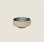 PLAYGROUND NARA GREY DIP DISH ROUND RELIEF 8CM 4.1OZ X12