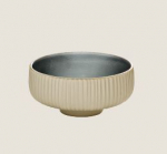 PLAYGROUND NARA GREY ROUND BOWL RELIEF 16CM 24.1OZ X6