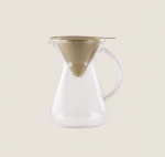 PLAYGROUND GLASS SLOW COFFEE MAKER GOLD 0.6L 12CM 20.3OZ