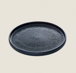 PLAYGROUND NARA BLACK PLATE ROUND RELIEF 21CM X6