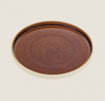 PLAYGROUND NARA BROWN PLATE FLAT ROUND 21CM X6