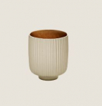 PLAYGROUND NARA BROWN MUG W/O HANDLE RELIEF 0.3L 10.7OZ X6