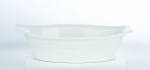 WHITE BAKEWARE OVAL EARED DISH 22.5CM(38CL)/7"(13OZ)