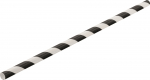 PAPER BLACK STRIPE STRAW X250 BIODEGRADABLE 8" 6MM(BORE)