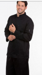BRIGADE MEN'S LONG SLEEVE CHEFS JACKET BLACK SMALL Q2062