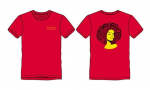 MALE REGGAE HEAD DESIGN RED T- SHIRT COTTON LARGE