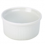 GENWARE WHITE PORCELAIN FLUTED RAMEKIN 7OZ