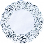 DUNI WHITE ROUND DOILIE 25CM X2000