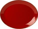 DPS PORCELITE SEASONS MAGMA OVAL PLATE 11.8"