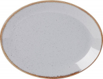 DPS PORCELITE SEASONS STONE OVAL PLATE 11.8"