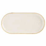 SEASONS OATMEAL NARROW OVAL PLATE 32X20CM  X6  118132OA