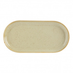 DPS PORCELITE SEASONS WHEAT NARROW OVAL PLATE 12.6X7.9"