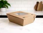 SMALL FOOD TO GO BOX W/WINDOW & VENTS REGEN X400 125X70X60MM