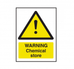 WARNING CHEMICAL STORE SAFETY SIGN 200X150MM WS167