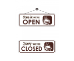 CAFE OPEN AND CLOSED NOTICE FD166