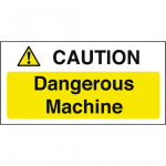 CAUTION DANGEROUS MACHINERY BESPOKE HAZARD SIGN - CY011