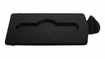 RUBBERMAID SLIM JIM RECYCLING STATION BLACK CLOSED LID