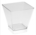 20CL SQUARE CLEAR PLASTIC BOWL 200ML