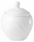 STEELITE ALUMINA VITRIFIED WHITE ALVO VENITIA SUGAR BOWL WITH LID 8OZ