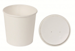 WHITE SOUP CONTAINER & LID 16OZ