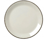 STEELITE ALUMINA VITRIFIED CHARCOAL DAPPLE COUPE PLATE 8"