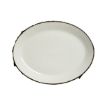 STEELITE CHARCOAL DAPPLE PLATE OVAL COUPE 28CM 11" X12