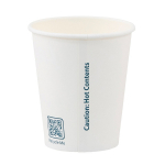 SINGLE WALL 8OZ CUP WHITE