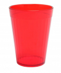 FLUTED TUMBLER COPOLY 7OZ TRANSLUCENT RED