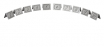 STAINLESS STEEL TABLE NUMBERS 1-10 BLACK EDGE/NUMBER 3467